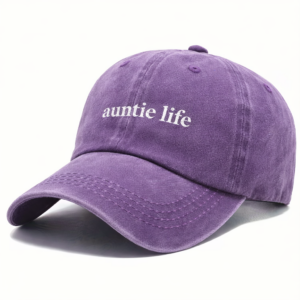 Auntie life baseball cap close-up "auntie life"
