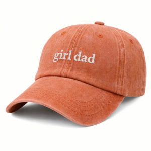 Worn girl dad cap close-up "Girl dad"